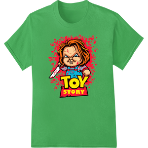 Durable DTF printing experts applied to Creepy Chucky Toy Story Doll - Spooky Halloween Design