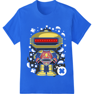 Futuristic Robot DTF Print Heat Transfer | Bold Sci-Fi Design - High-quality customized apparel