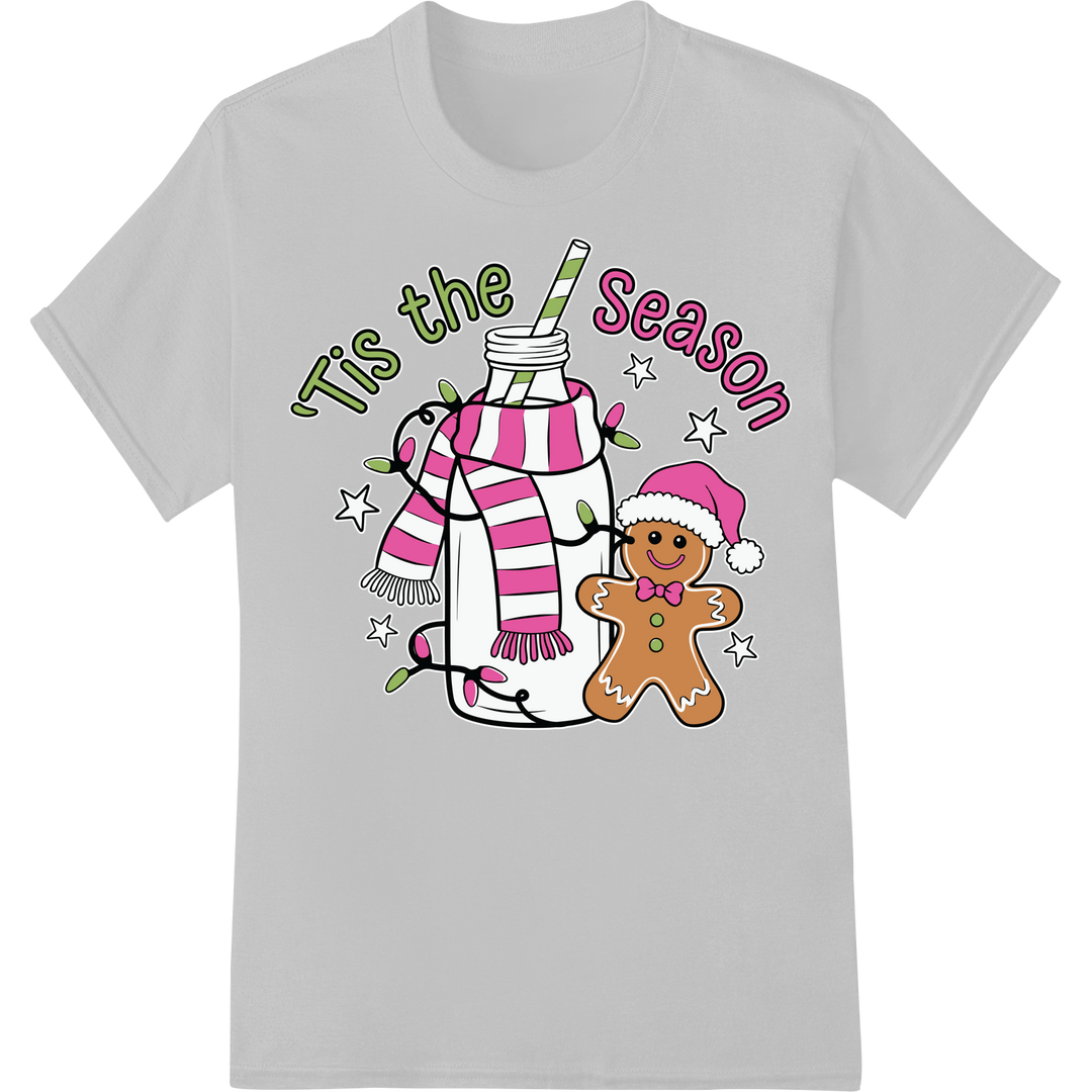 Adorable Christmas Baking Gingerbread DTF Print Heat Transfer on white shirt - SUPERDTF-DTF Prints-DTF Transfers-Custom DTF Prints