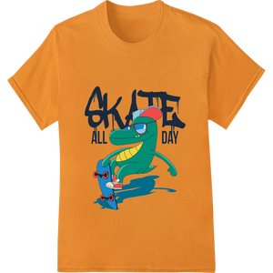 Rad Skateboarding Dino: Shred in Style with Super DTF showcasing advanced DTF printing technology technology