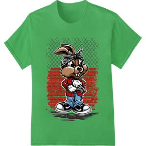 Personalized high-quality t-shirt printing design for Graffiti Easter Bunny - Edgy, Urban DTF Print Design