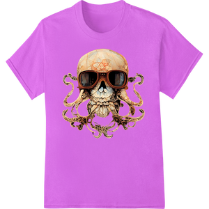 Custom custom t-shirts design - Surreal Skull Octopus: Haunting Fusion of Life and Death