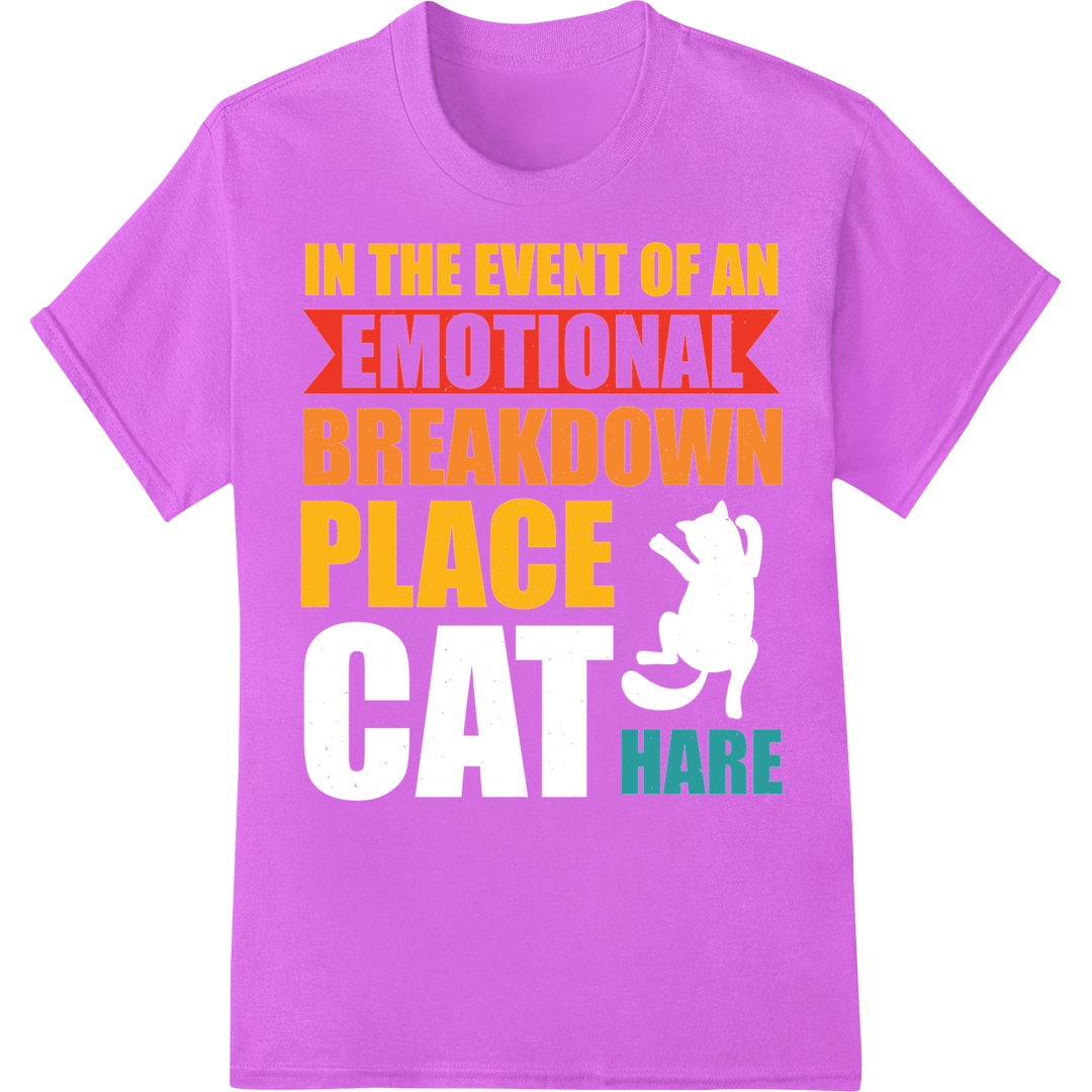 Retro Emotional Breakdown Hare DTF Print Heat Transfer on purple shirt - SUPERDTF-DTF Prints-DTF Transfers-Custom DTF Prints