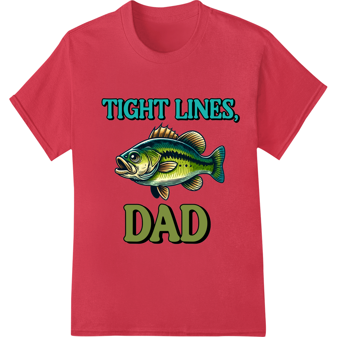 Reel in the Perfect Father's Day Gift: Fishing DTF Print on red shirt - SUPERDTF-DTF Prints-DTF Transfers-Custom DTF Prints