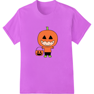 Custom custom print solutions design - Friendly Halloween Pumpkin Cartoon Heat Transfer Design