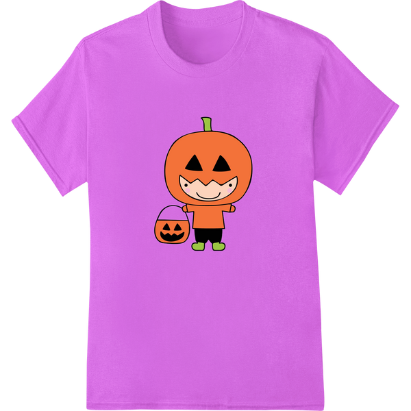 Custom custom print solutions design - Friendly Halloween Pumpkin Cartoon Heat Transfer Design