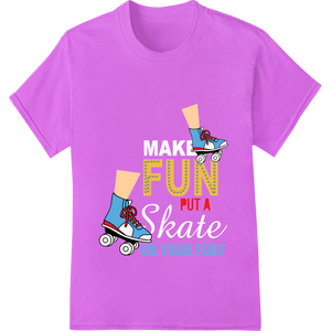 Vibrant custom print solutions print on Playful Roller Skate 'Put Fun On Your Foot' Illustration