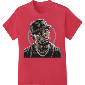 Personalized garment printing design for Hip Hop Hustle: Gritty Rapper Portrait Heat Transfer