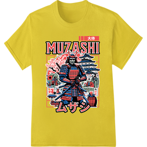 Fierce Muzashi Samurai: Bold Japanese Warrior Graphic made with premium custom garment printing