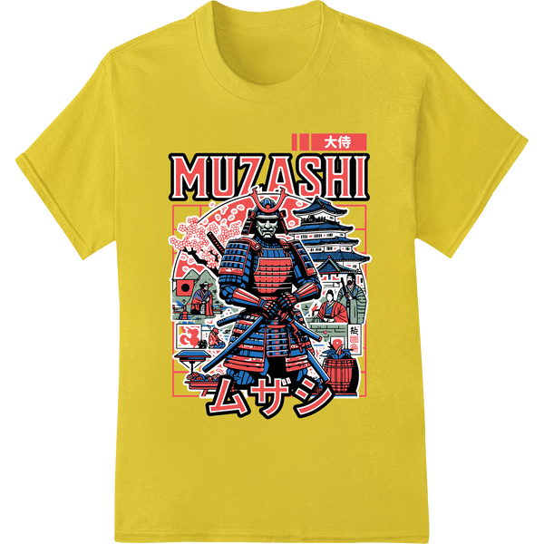 Fierce Muzashi Samurai: Bold Japanese Warrior Graphic made with premium custom garment printing