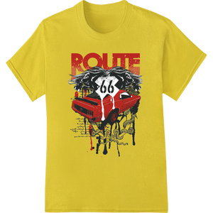 Unique personalized clothing for Rev Up Your Style: Edgy Route 66 DTF Print Heat Transfer