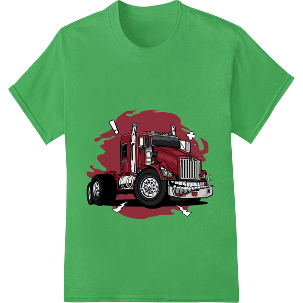 Festive Christmas Cartoon Truck DTF Print Heat Transfer - High-quality professional DTF printing