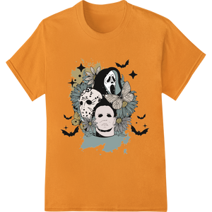 Vibrant t shirt prints print on Vintage Horror Mask Halloween Super DTF Print Transfer