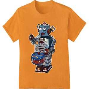 Innovative personalized clothing design on Vintage Robot Toy - Retro Sci-Fi DTF Print Heat Transfer