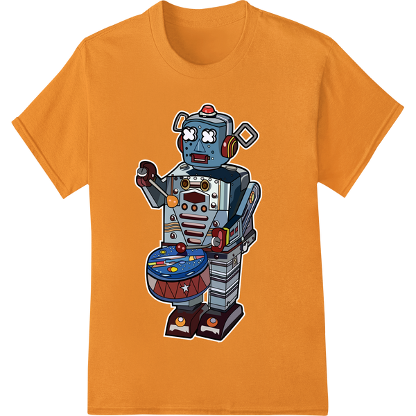 Innovative personalized clothing design on Vintage Robot Toy - Retro Sci-Fi DTF Print Heat Transfer