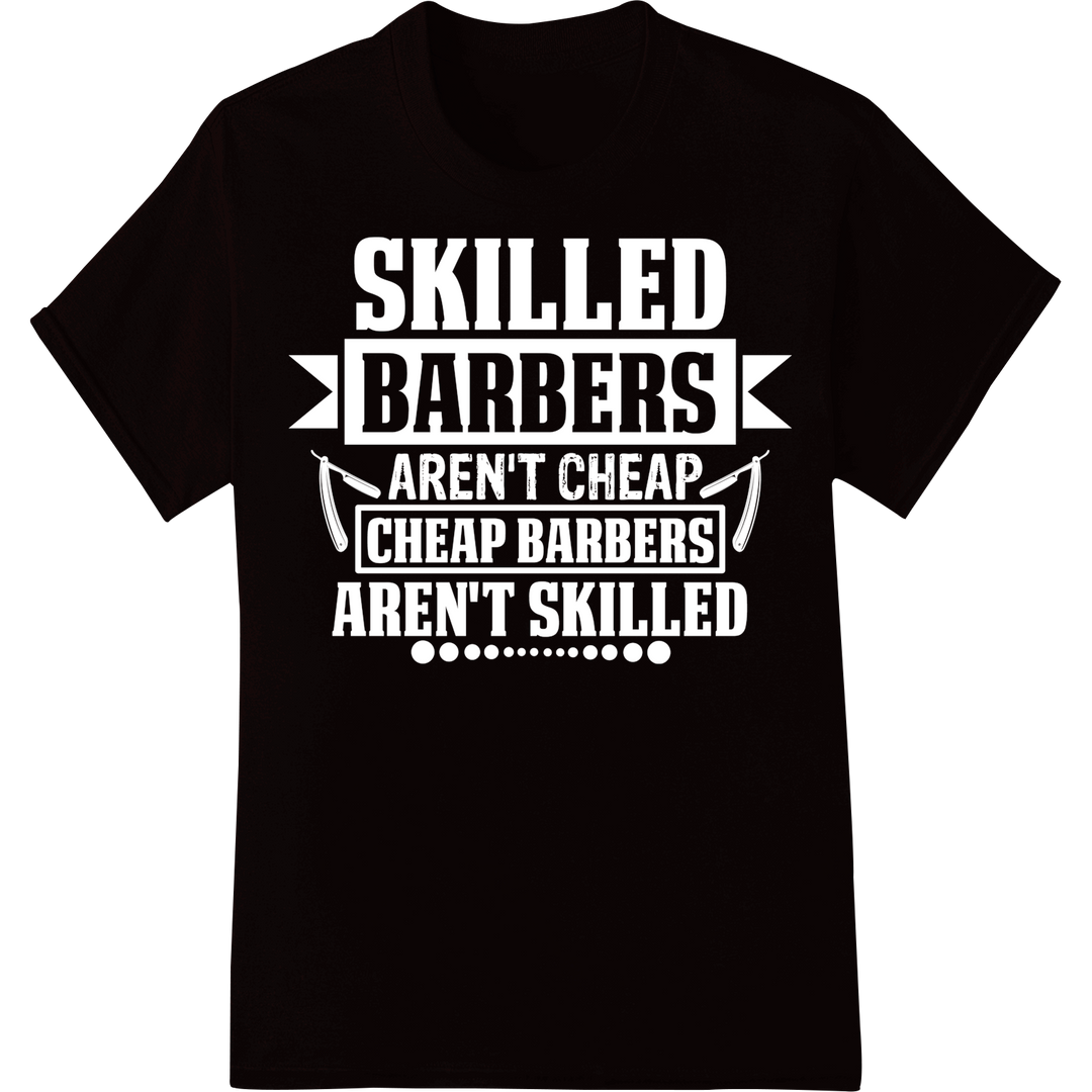 Sleek Barber Clippers DTF Print Heat Transfer | Custom Apparel on black shirt - SUPERDTF-DTF Prints-DTF Transfers-Custom DTF Prints