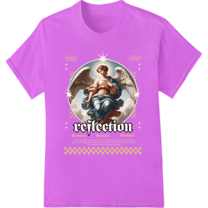 Innovative custom DTF designs design on Reflective Angel: Embody Divine Peace DTF Print Transfer