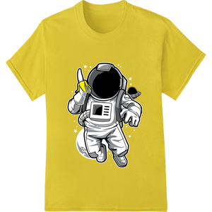 Expert direct to film printing craftsmanship on Thumbs Up Astronaut DTF Print Heat Transfer