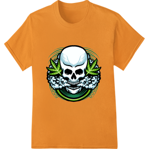 Vibrant custom print solutions print on Skull Cannabis Halloween DTF Print Heat Transfer