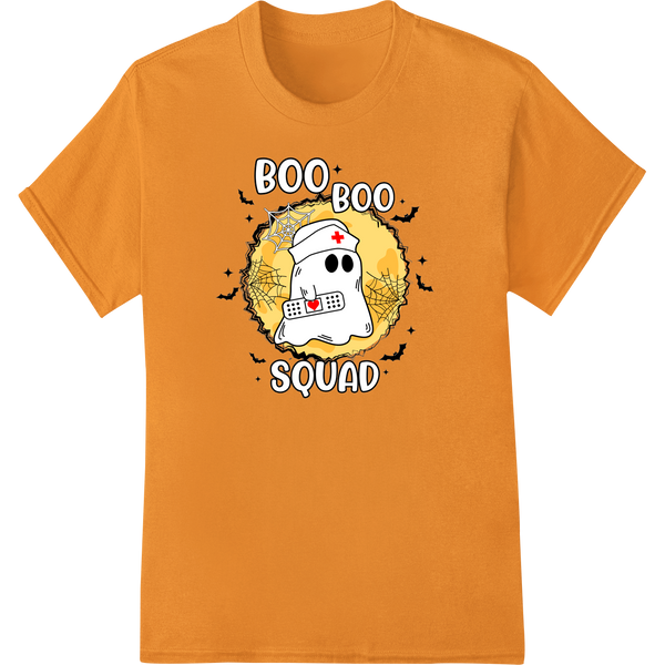 Cute Boo Boo Squad Ghost Halloween DTF Print Heat Transfer on orange shirt - SUPERDTF-DTF Prints-DTF Transfers-Custom DTF Prints