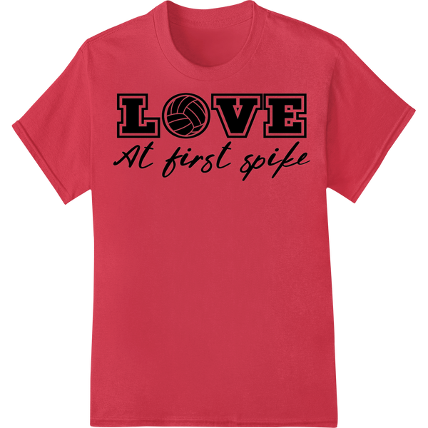 'LOVE Al first spite' Volleyball DTF Print Heat Transfer on red shirt - SUPERDTF-DTF Prints-DTF Transfers-Custom DTF Prints