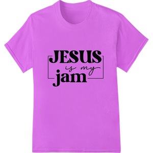 Innovative garment printing design on JESUS is my jam - Bold Christian Faith DTF Heat Transfer