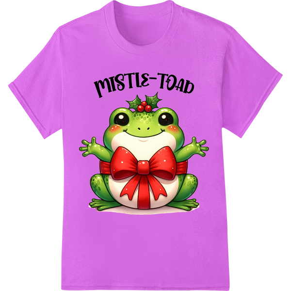 Hoppy Holidays Mistie-Toad DTF Print Heat Transfer on purple shirt - SUPERDTF-DTF Prints-DTF Transfers-Custom DTF Prints