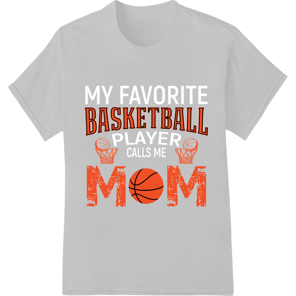 Basketball Mom DTF Print Heat Transfer - Mother's Day Gift on white shirt - SUPERDTF-DTF Prints-DTF Transfers-Custom DTF Prints