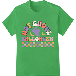 Durable DTF transfers applied to Spook-tacular Style: Cute Ghost Halloween Heat Transfer