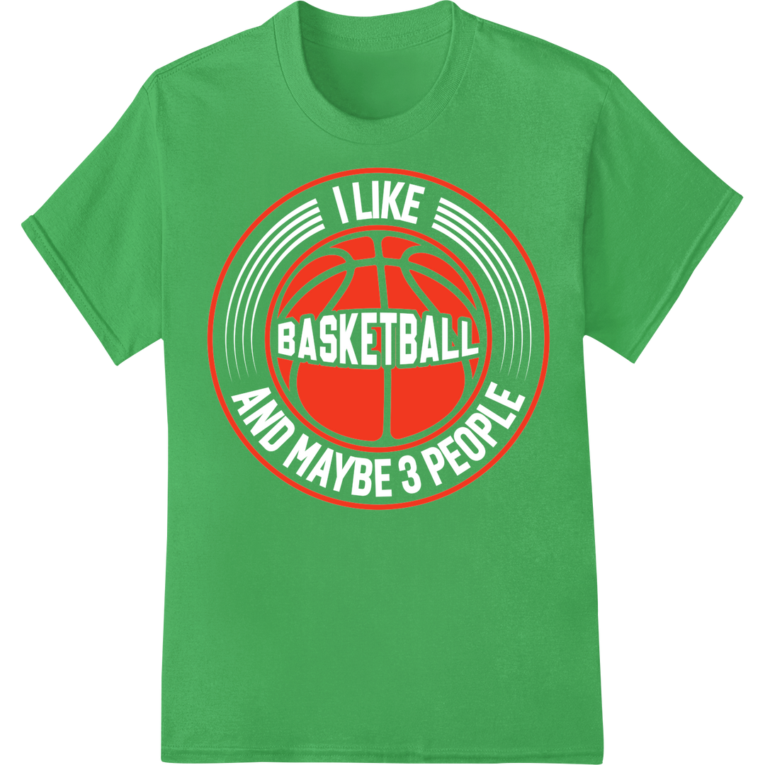 Bold Basketball #1 DTF Print Heat Transfer | Super DTF on green shirt - SUPERDTF-DTF Prints-DTF Transfers-Custom DTF Prints