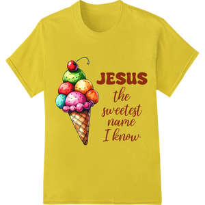 Personalized customized apparel design for Taste the Sweetness of Faith with Colorful Ice Cream DTF Print