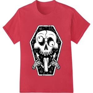 Hauntingly Detailed Skull DTF Print for Edgy Fashion with custom t shirt prints artwork