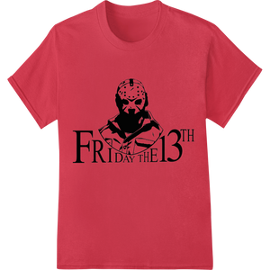 Durable durable print transfers applied to Chilling Friday the 13th Hockey Mask DTF Heat Transfer