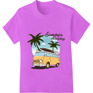 Personalized customized apparel design for Surf's Up: Vintage VW Bus Summer Holiday Heat Transfer