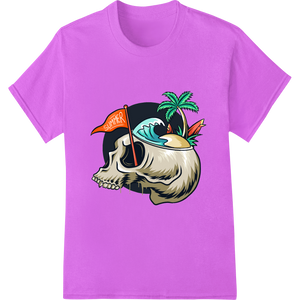 Tropical Skull Paradise DTF Print Heat Transfer - High-quality DTF printing technology