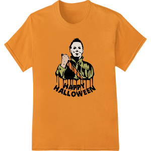 Unleash Terror with Michael Myers Halloween Heat Transfer made with premium personalized clothing