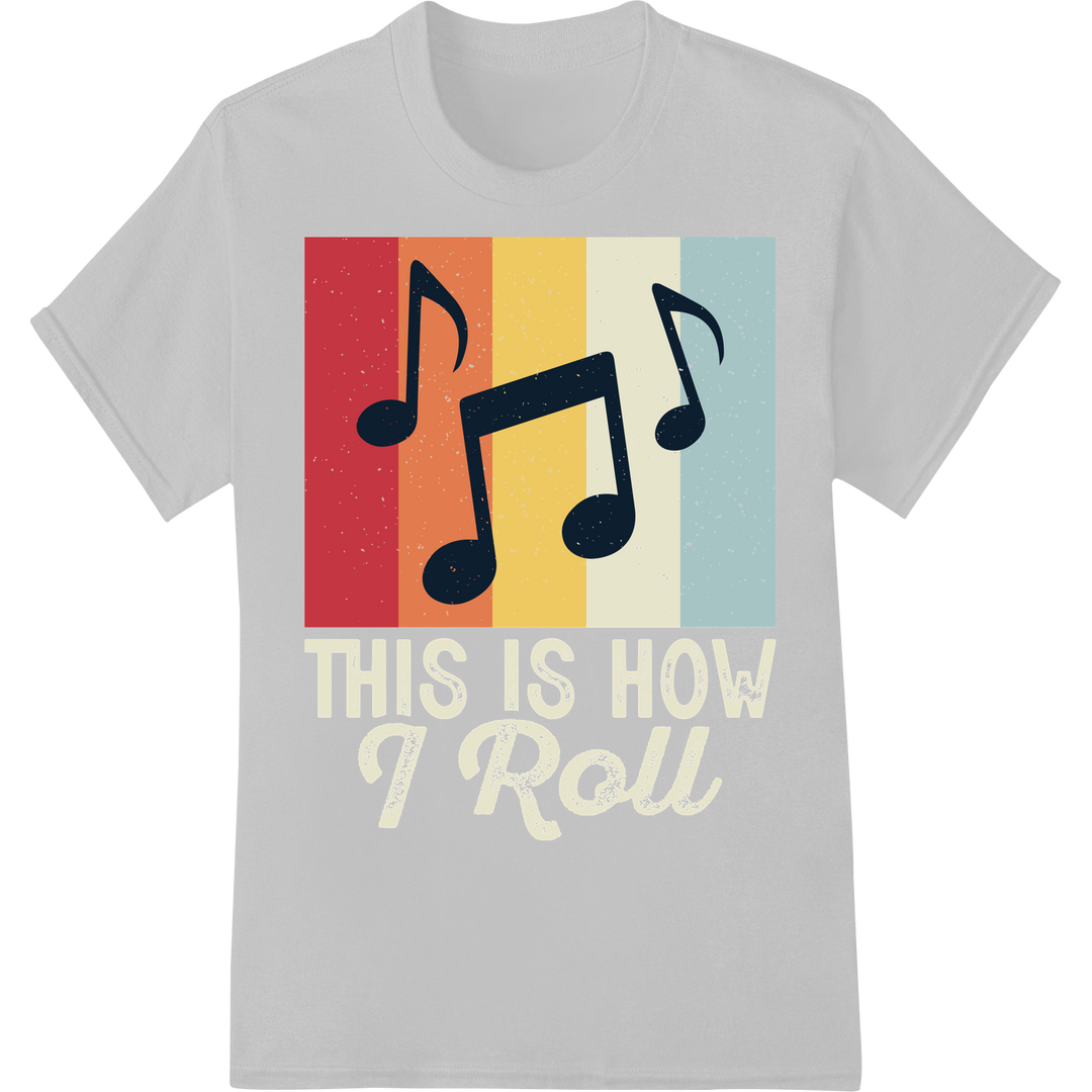 Express Your Music Passion: Colorful Notes DTF Print on white shirt - SUPERDTF-DTF Prints-DTF Transfers-Custom DTF Prints