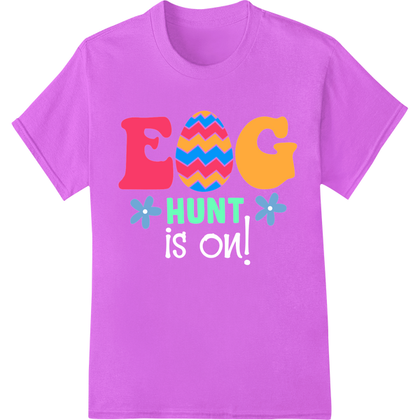 Vibrant Easter Egg Hunt T-Shirt Design | Super DTF Print on purple shirt - SUPERDTF-DTF Prints-DTF Transfers-Custom DTF Prints