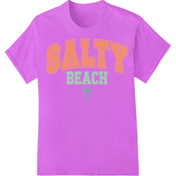 Embrace the Salty Life: Vibrant Beach-Inspired DTF Print on purple shirt - SUPERDTF-DTF Prints-DTF Transfers-Custom DTF Prints