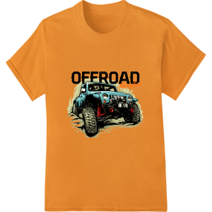 Innovative custom apparel design on Rugged Jeep Wrangler Off-Road Adventure Heat Transfer