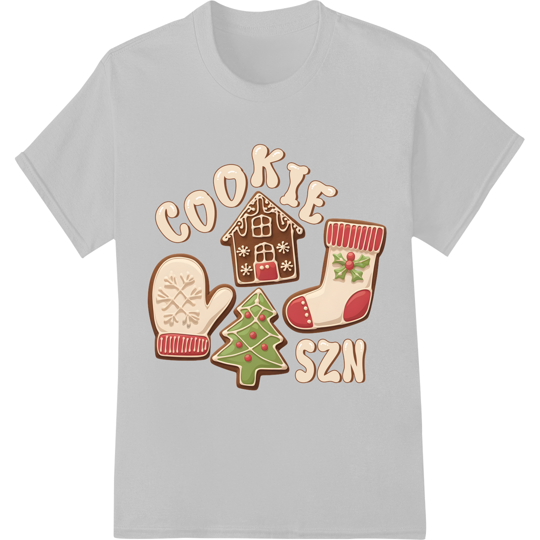 Festive Christmas Cookies DTF Print Heat Transfer Design on white shirt - SUPERDTF-DTF Prints-DTF Transfers-Custom DTF Prints