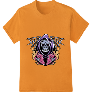 Durable t shirt prints applied to Haunting Skeleton Skull DTF Print for Halloween Apparel