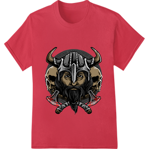 Personalized innovative apparel printing design for Fierce Viking Skull Warrior DTF Print Heat Transfer