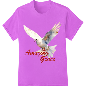 Soaring Dove of Grace: Inspirational DTF Print Transfer showcasing advanced t shirt prints technology