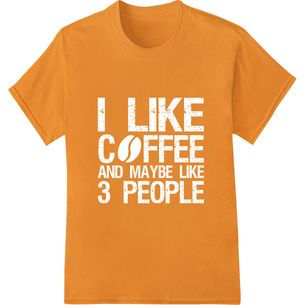 Timeless Coffee Mug Silhouette | DTF Print Heat Transfer on orange shirt - SUPERDTF-DTF Prints-DTF Transfers-Custom DTF Prints