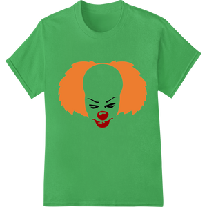 Eerie Pennywise-Inspired Clown Face DTF Print Heat Transfer - High-quality vibrant DTF prints