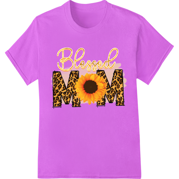 Unique DTF print shop for Blessed MOM: Sunflower Leopard Print Mother's Day DTF