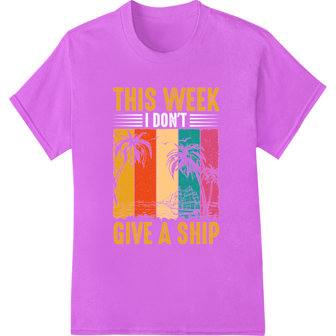 Retro Palm Silhouette DTF Print Heat Transfer | Summer Style on purple shirt - SUPERDTF-DTF Prints-DTF Transfers-Custom DTF Prints