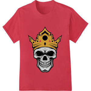 Crowned Skull: Edgy Gothic DTF Print Heat Transfer showcasing advanced customized apparel technology