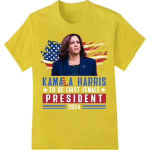 Kamala Harris President Patriotic Heat Transfer Print featuring professional custom merchandise